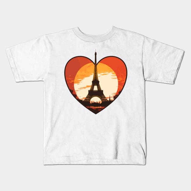 Paris France Kids T-Shirt by Worldengine